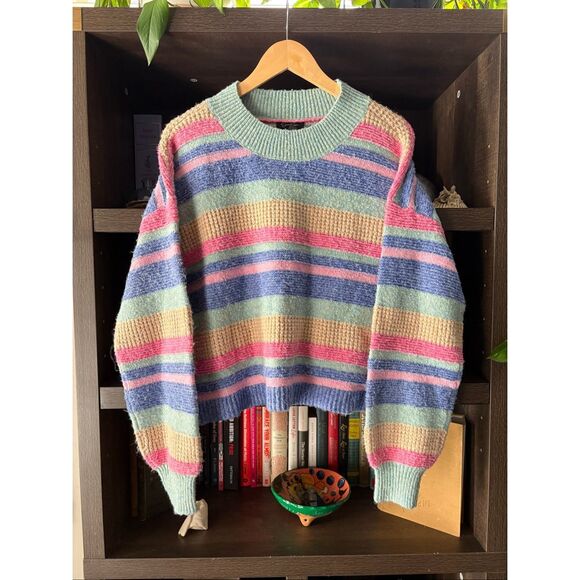 Jessica Simpson Portia Multicolor Striped Sweater Size XL - Picture 2 of 6